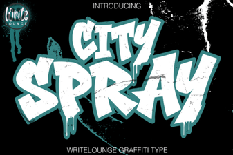 The City Spray Font for Urban Art & Design Projects