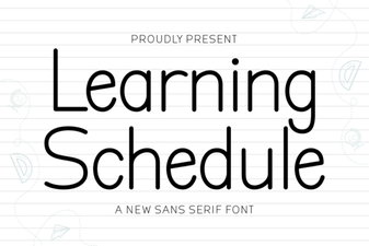 Fonts for Crafting Your Perfect Learning Schedule